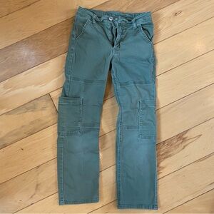 Girls Green Cargo Utility Pants
